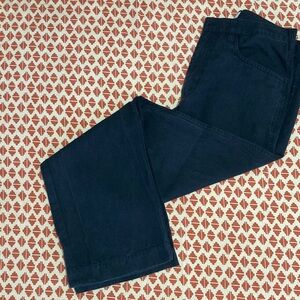 Armani Exchange Navy Blue Wide-Leg Trousers